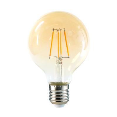 Imagen 2 del producto Ampolleta LED G80 Yellow Glass E27 6W VINTAGE