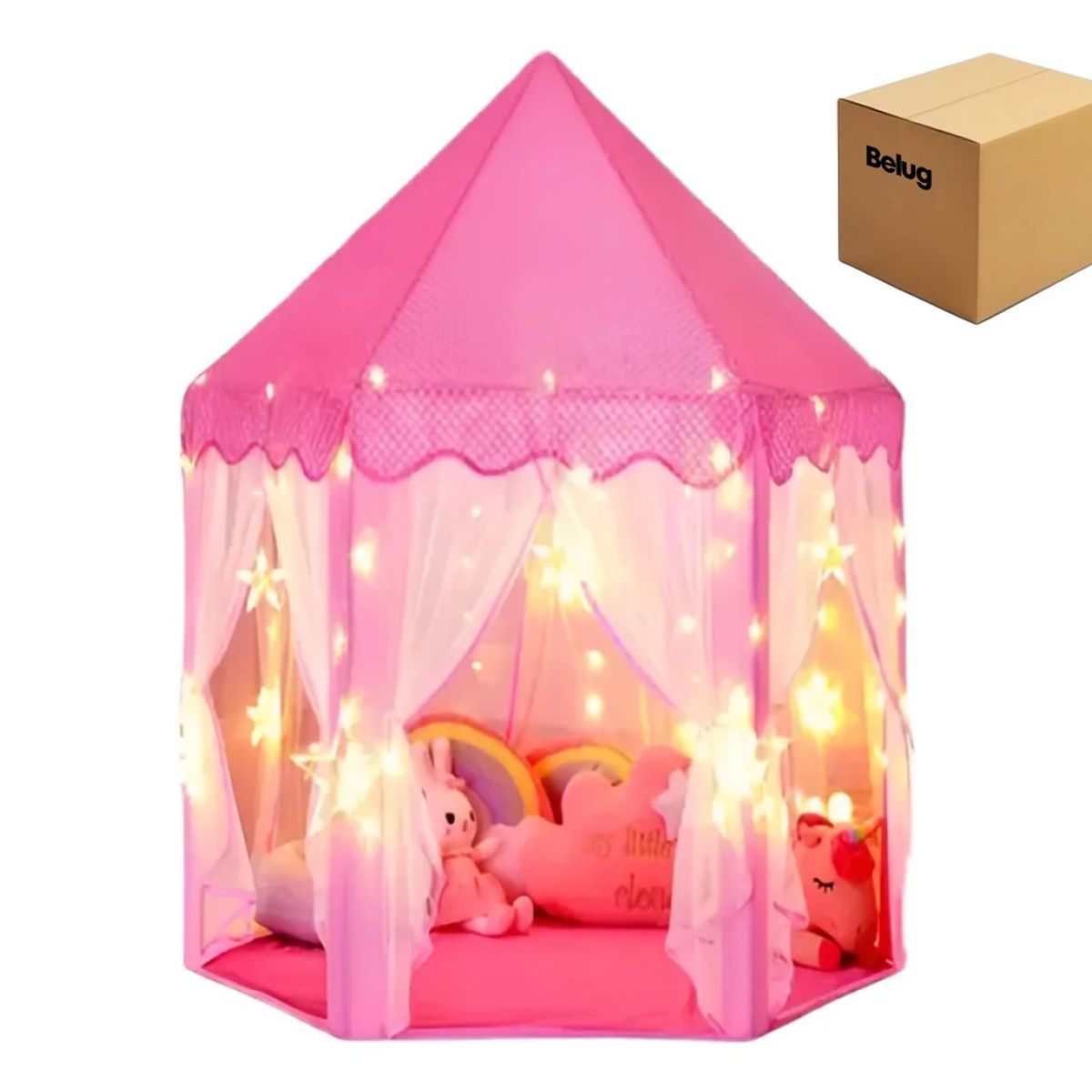 GENERICO - Carpa Infantil Castillo De Princesa Tienda De Juegos Rosa BELUG