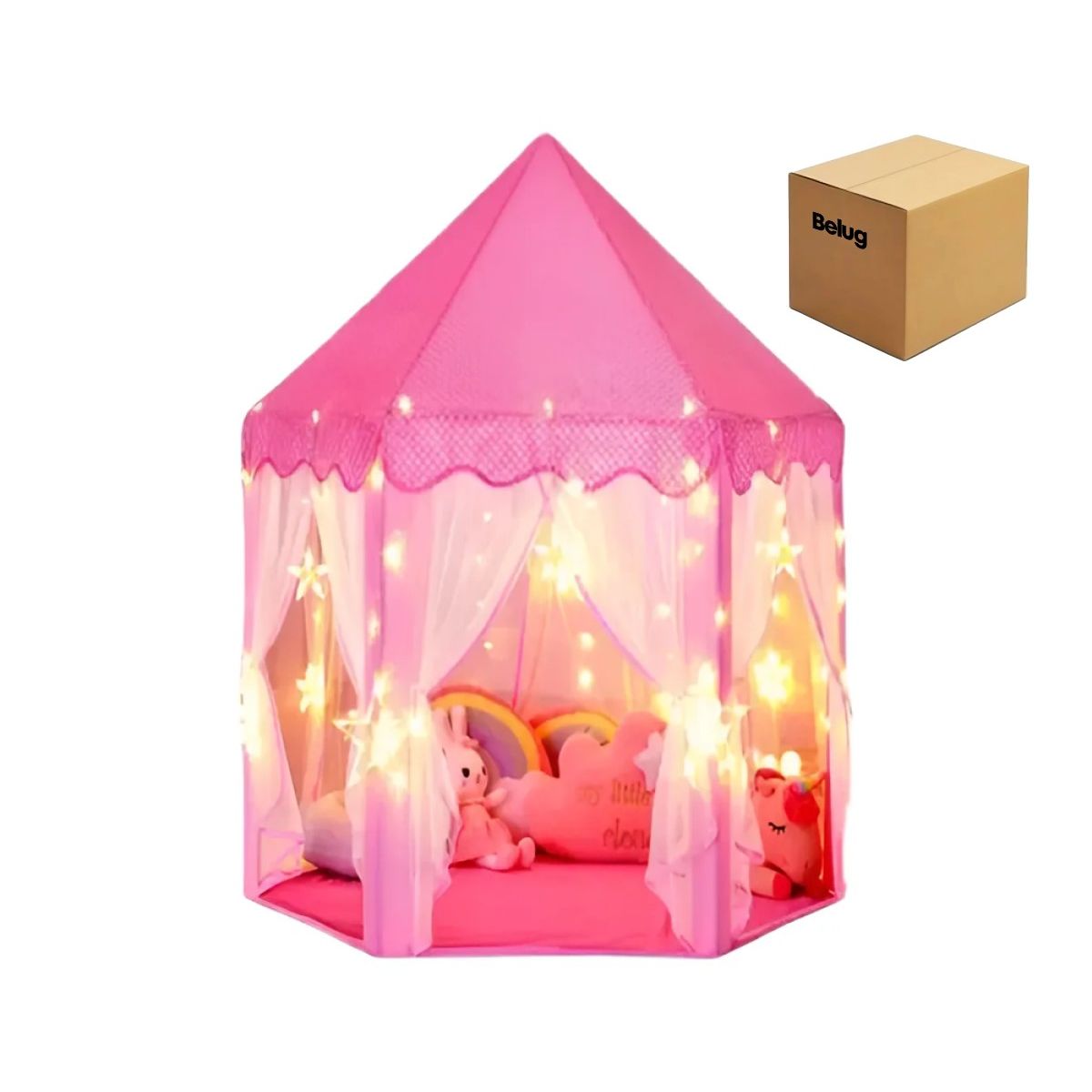 GENERICO - Carpa Infantil Castillo De Princesa Tienda De Juegos Rosa BELUG
