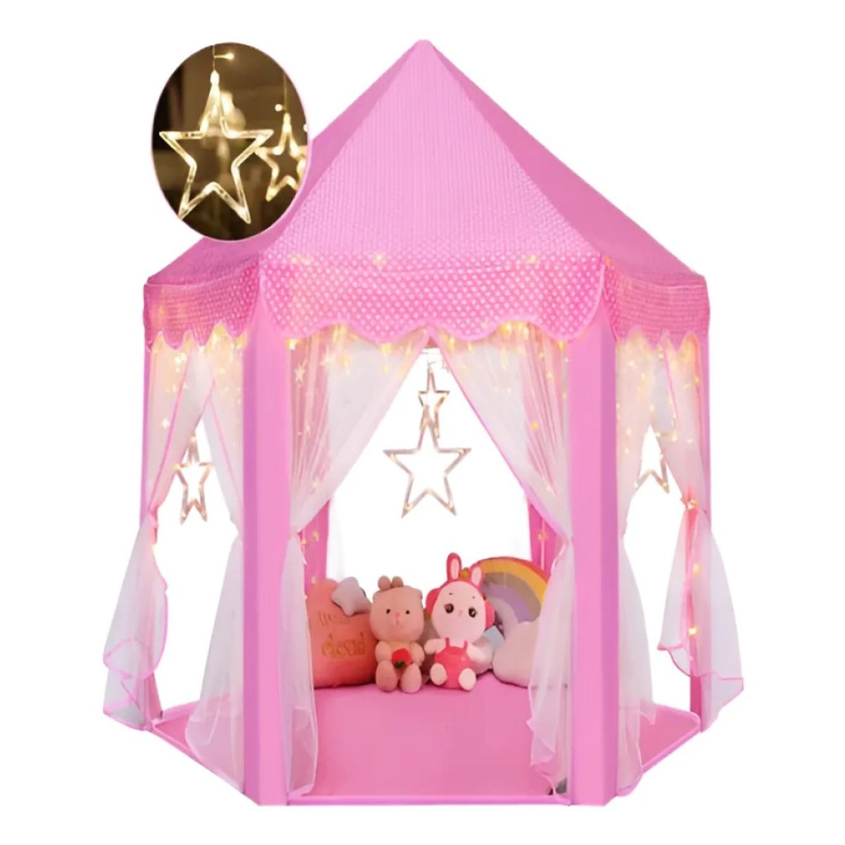 GENERICO - Carpa Infantil Castillo De Princesa Tienda De Juegos Rosa BELUG