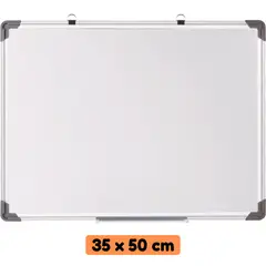 ABC - Pizarra Blanca 35 x 50 cm Superficie de Escritura Reutilizable