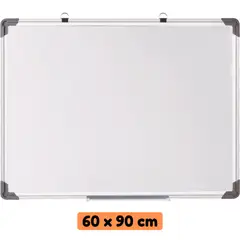 ABC - Pizarra Blanca 60 x 90 cm Superficie de Escritura Reutilizable