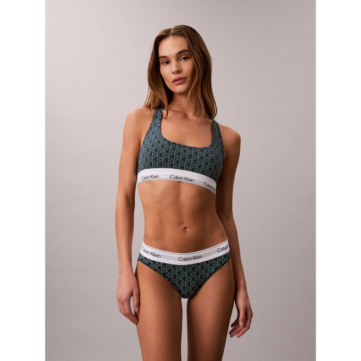 CALVIN KLEIN - Calzón Bikini Icon Cotton Modal Verde Calvin Klein