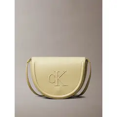 CALVIN KLEIN - Cartera Saddle Con Monograma Grabado Verde