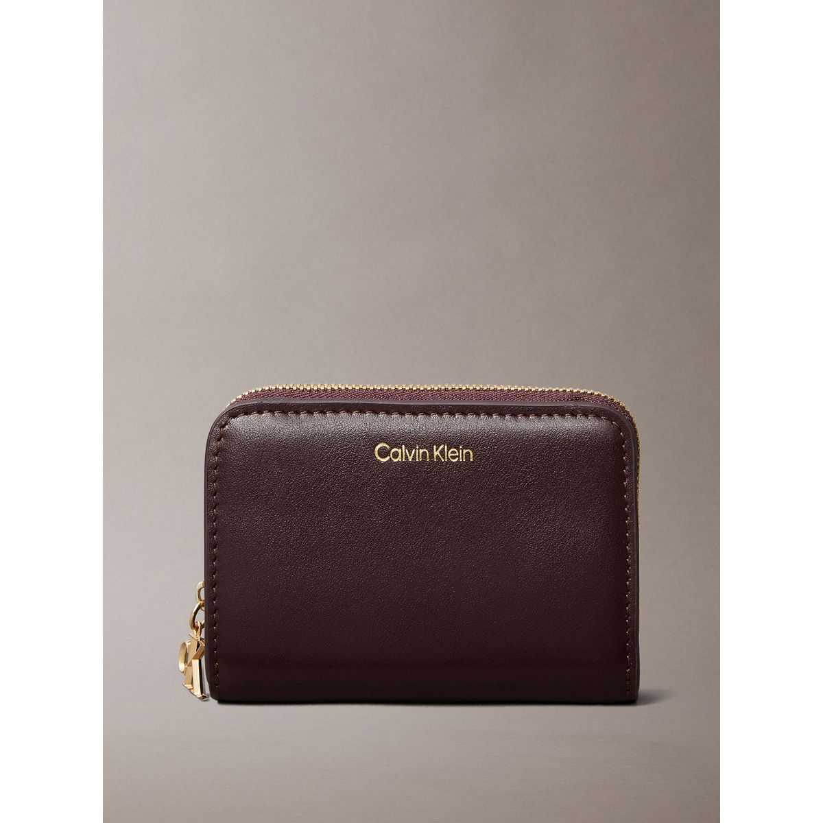 CALVIN KLEIN - Billetera Mediana de Cuero Café Calvin Klein