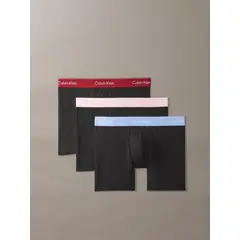 CALVIN KLEIN - Pack De 3 Bóxers Brief Icon Cotton Stretch Negro