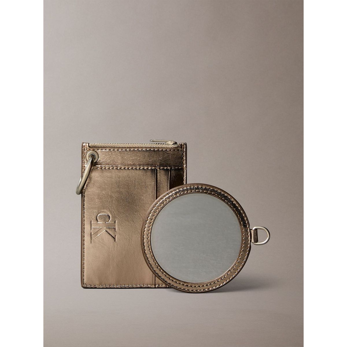 CALVIN KLEIN - Giftset De Billetera Y Espejo Dorado Calvin Klein