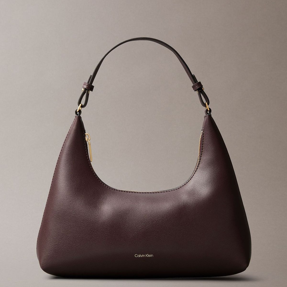 CALVIN KLEIN - Cartera De Hombro Con Logo Y Detalles Metálicos Café Calvin Klein