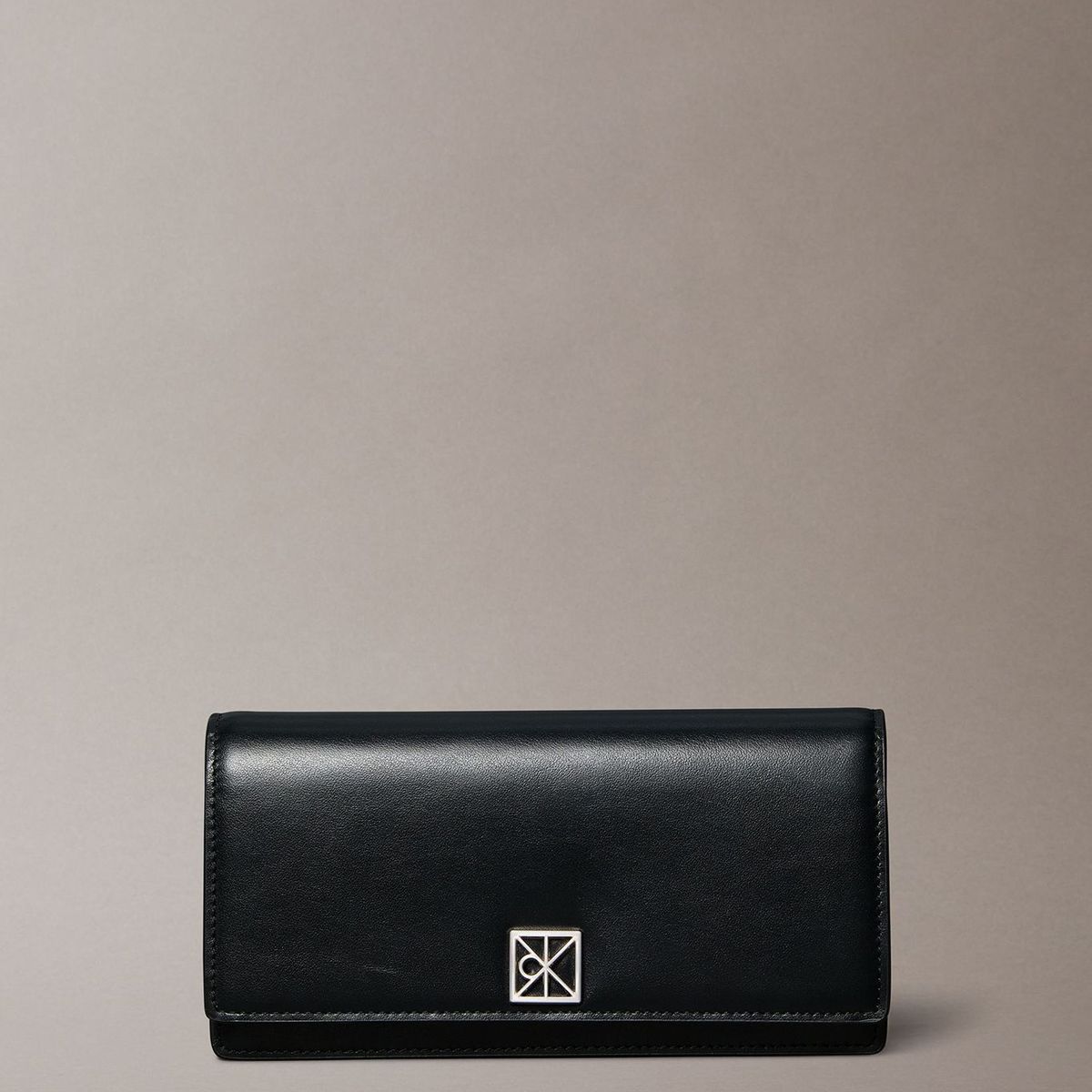 CALVIN KLEIN - Billetera Plegada De Cuero Con Logo Monograma Negro Calvin Klein