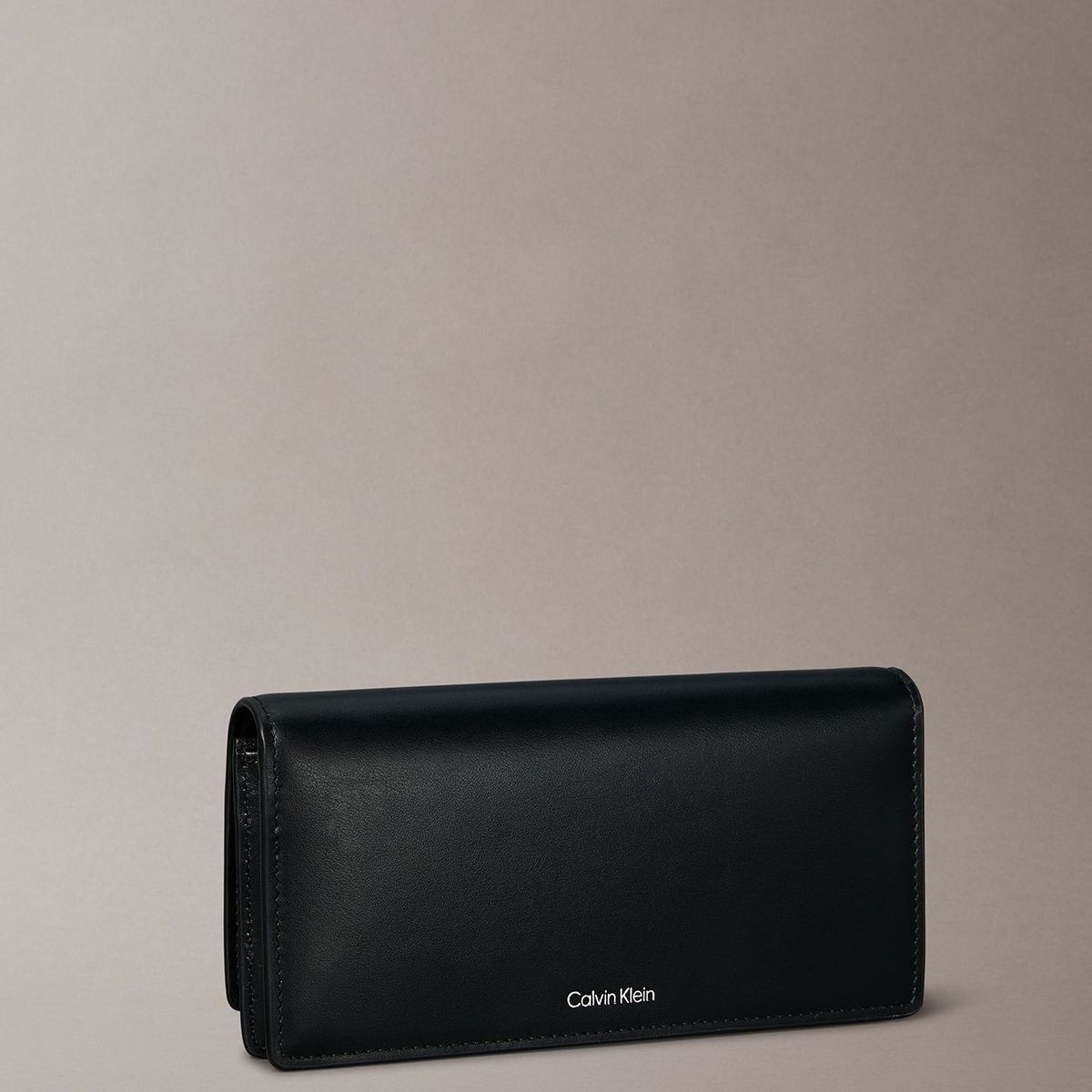 CALVIN KLEIN - Billetera Plegada De Cuero Con Logo Monograma Negro Calvin Klein