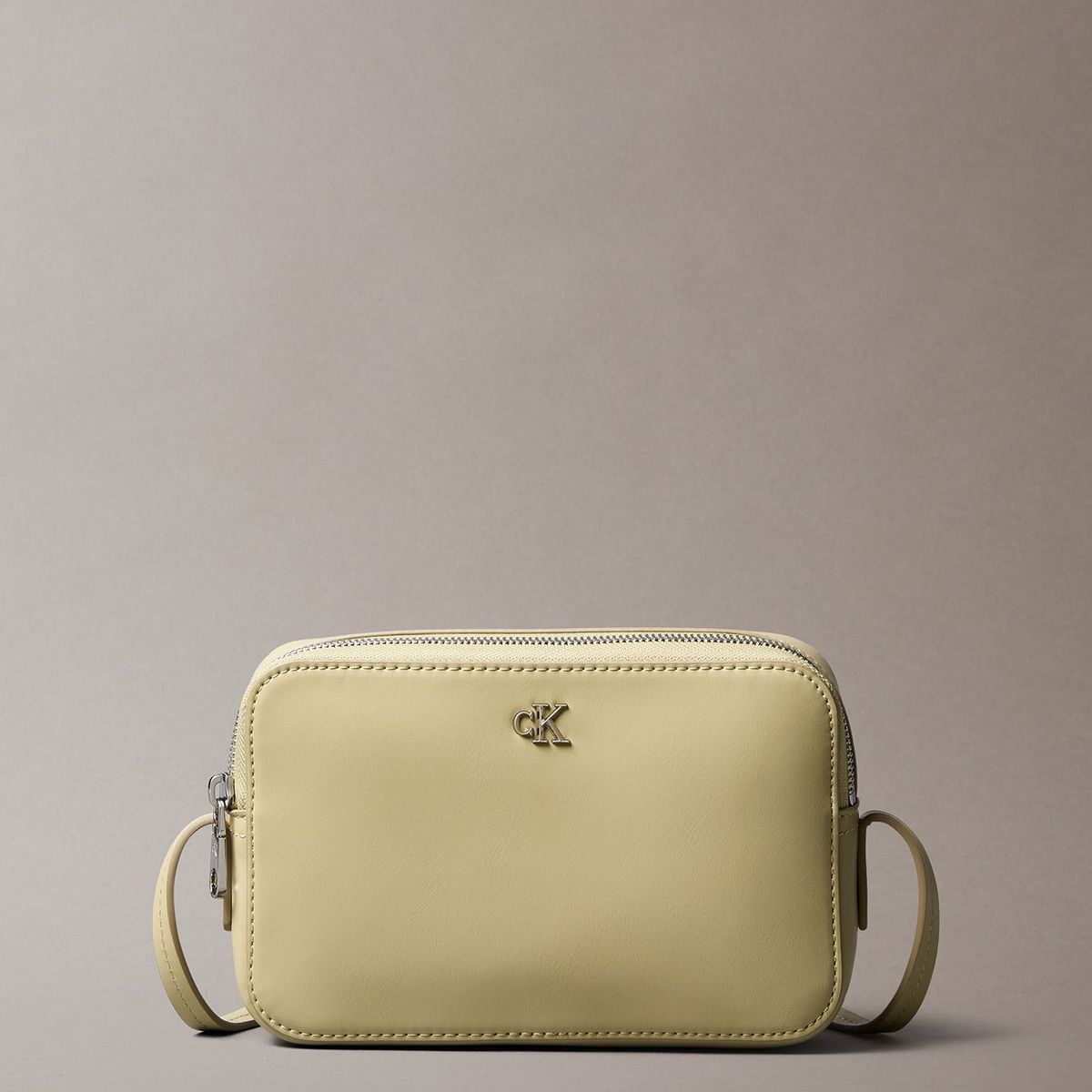 CALVIN KLEIN - Bandolera Con Herraje Con Logo Monograma Verde Calvin Klein