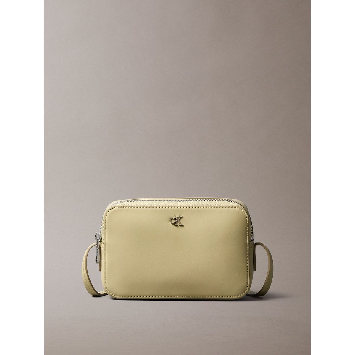 CALVIN KLEIN - Bandolera Con Herraje Con Logo Monograma Verde Calvin Klein