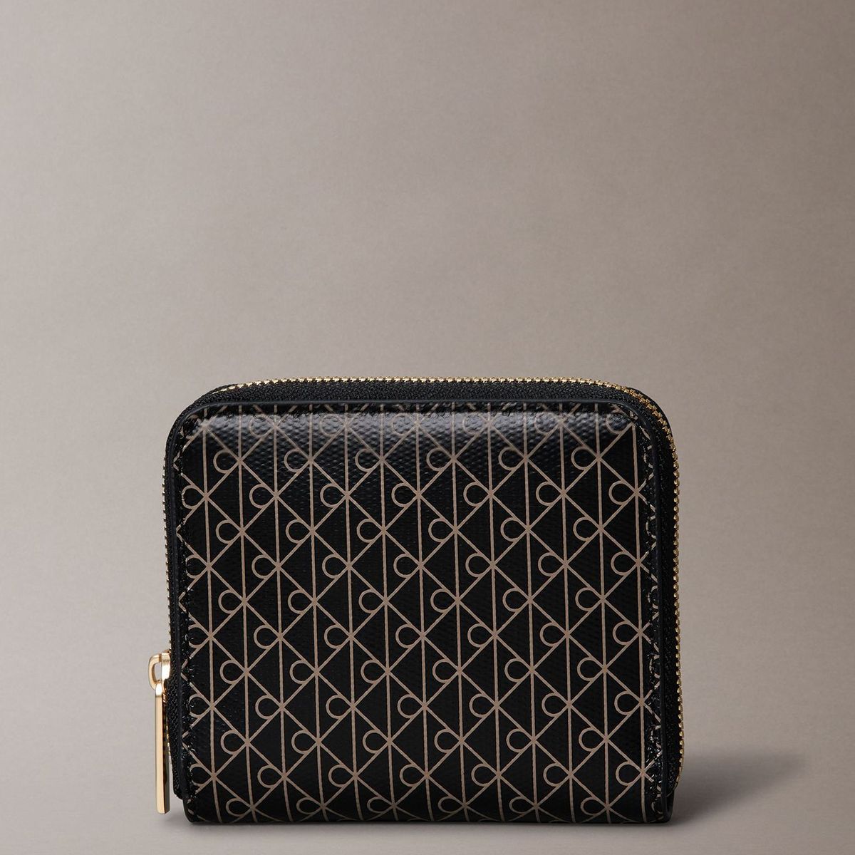 CALVIN KLEIN - Billetera con Estampado de Monograma Negro Calvin Klein