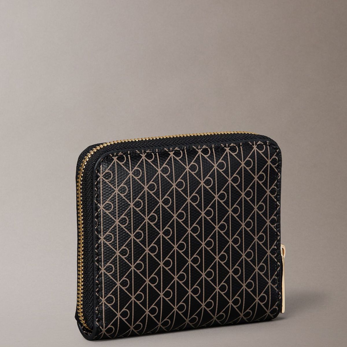 CALVIN KLEIN - Billetera con Estampado de Monograma Negro Calvin Klein