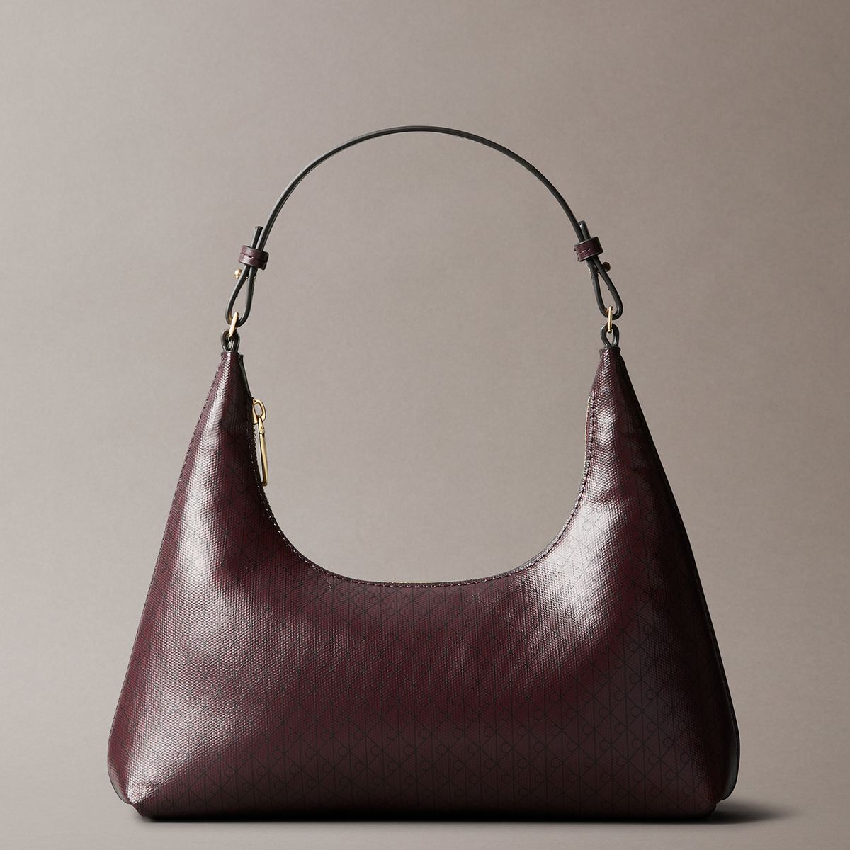 CALVIN KLEIN - Cartera De Hombro Con Estampado De Monograma Café Calvin Klein