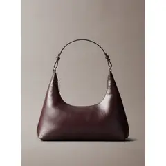 CALVIN KLEIN - Cartera De Hombro Con Estampado De Monograma Café