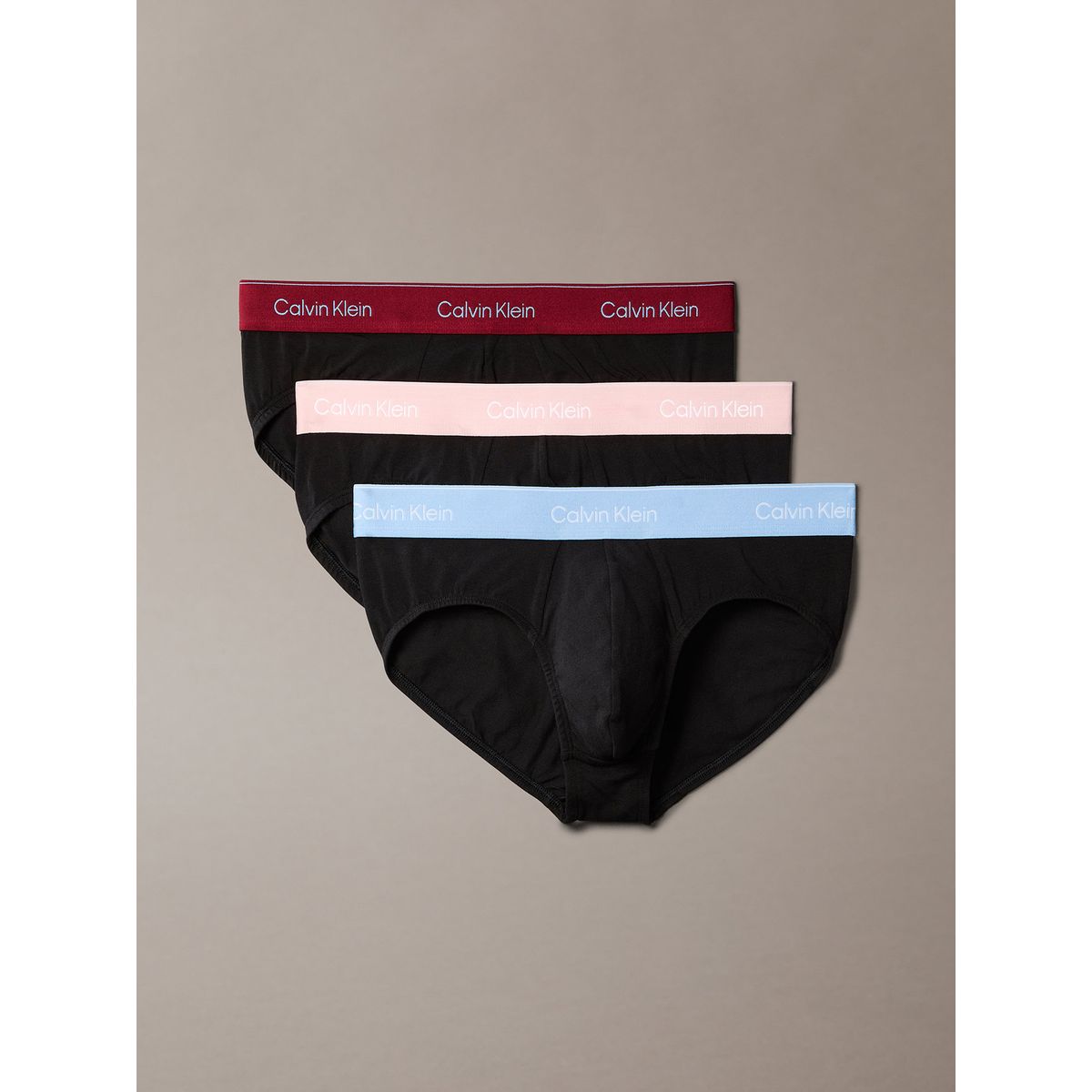 CALVIN KLEIN - Pack De 3 Slips Icon Cotton Stretch Negro Calvin Klein