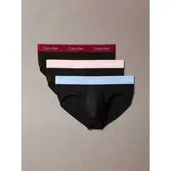 CALVIN KLEIN - Pack De 3 Slips Icon Cotton Stretch Negro