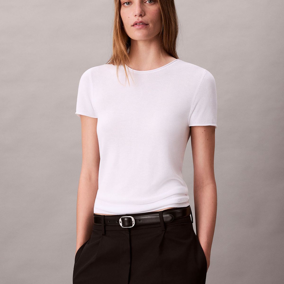 CALVIN KLEIN - Blusa De Viscosa Blanco Calvin Klein