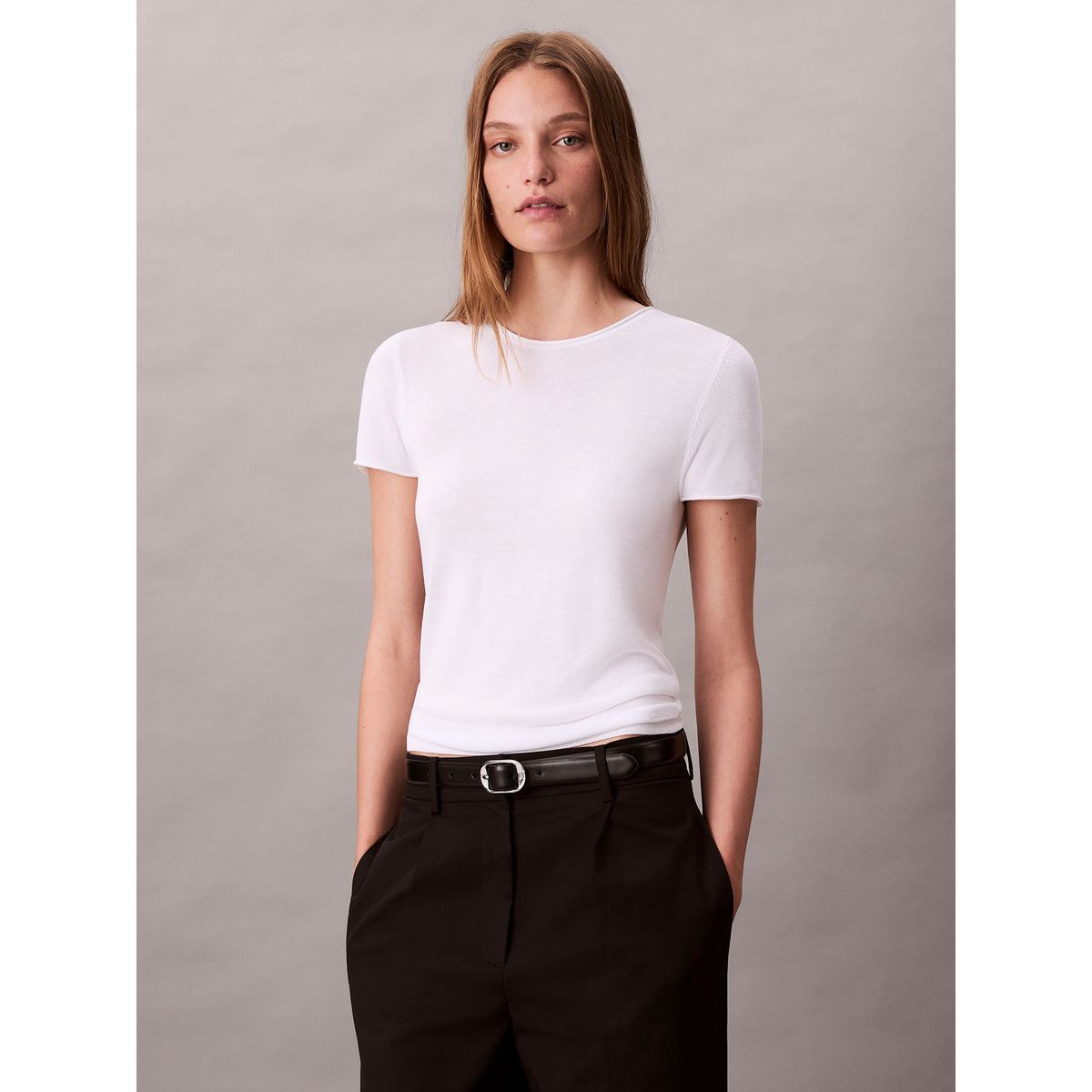 CALVIN KLEIN - Blusa De Viscosa Blanco Calvin Klein