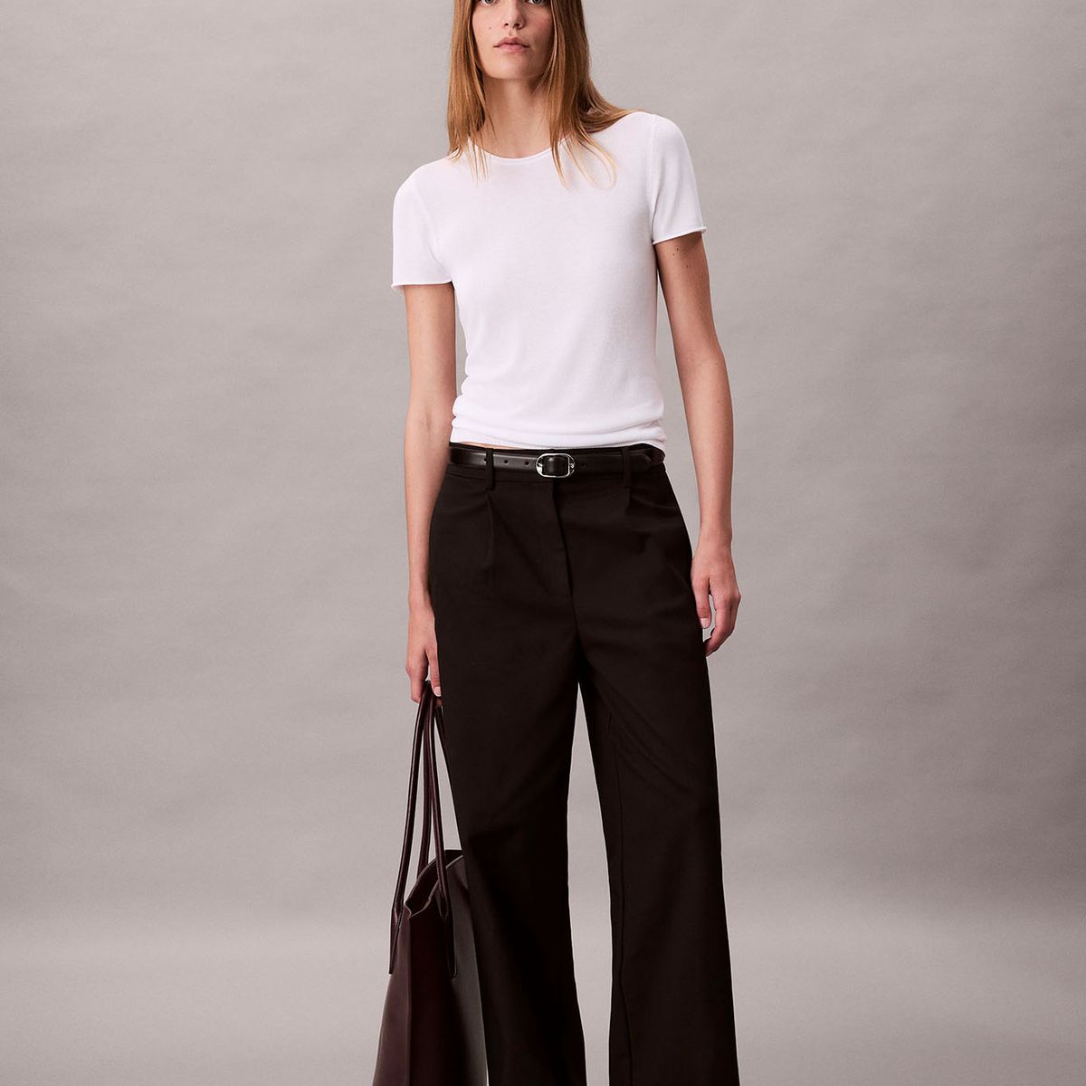 CALVIN KLEIN - Blusa De Viscosa Blanco Calvin Klein