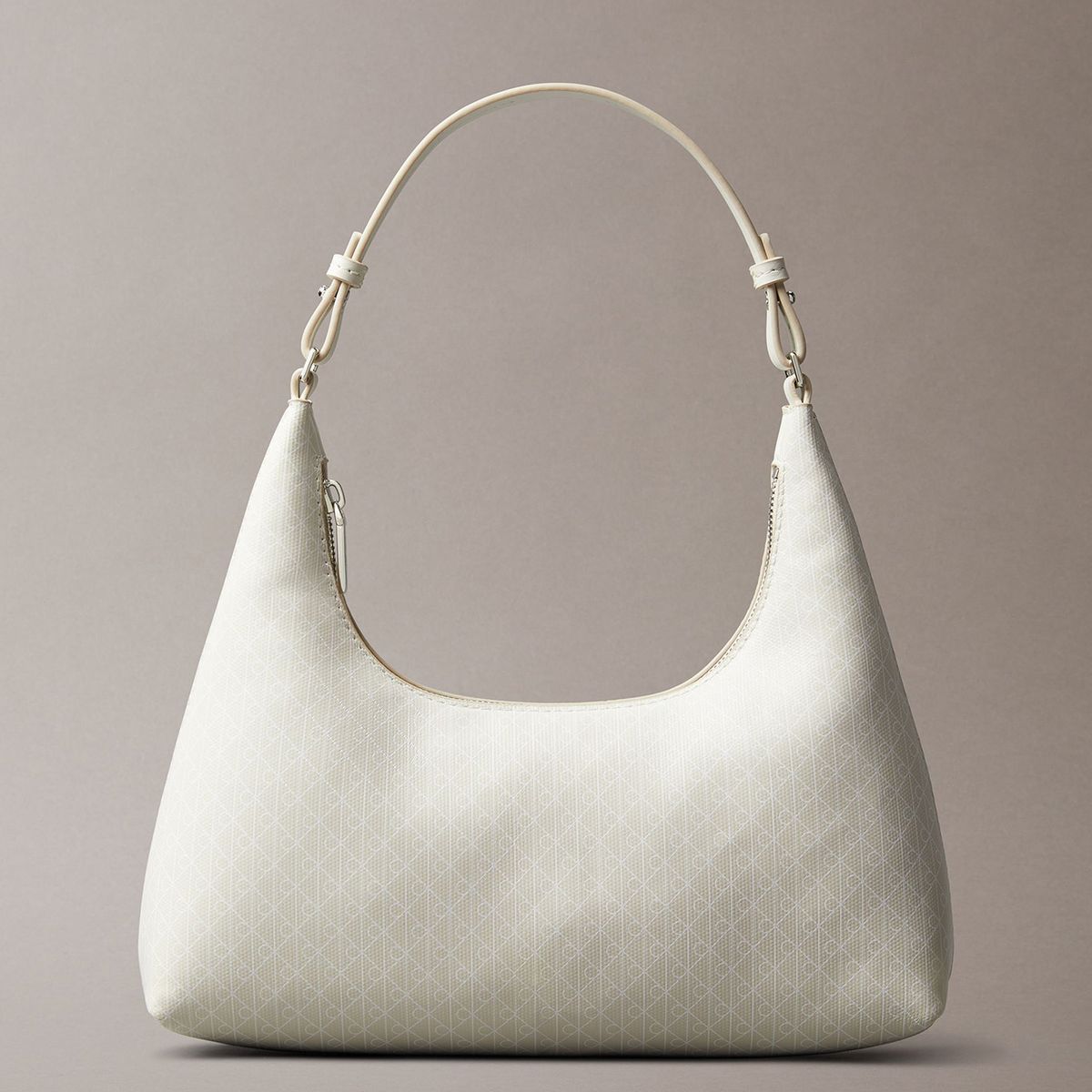 CALVIN KLEIN - Cartera De Hombro Con Estampado De Monograma Blanco Calvin Klein