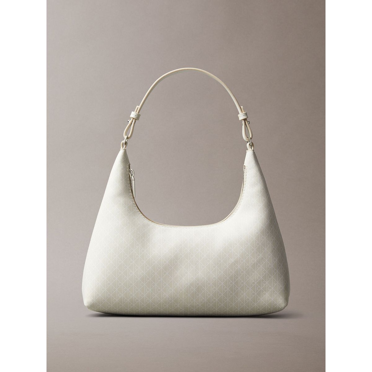 CALVIN KLEIN - Cartera De Hombro Con Estampado De Monograma Blanco Calvin Klein