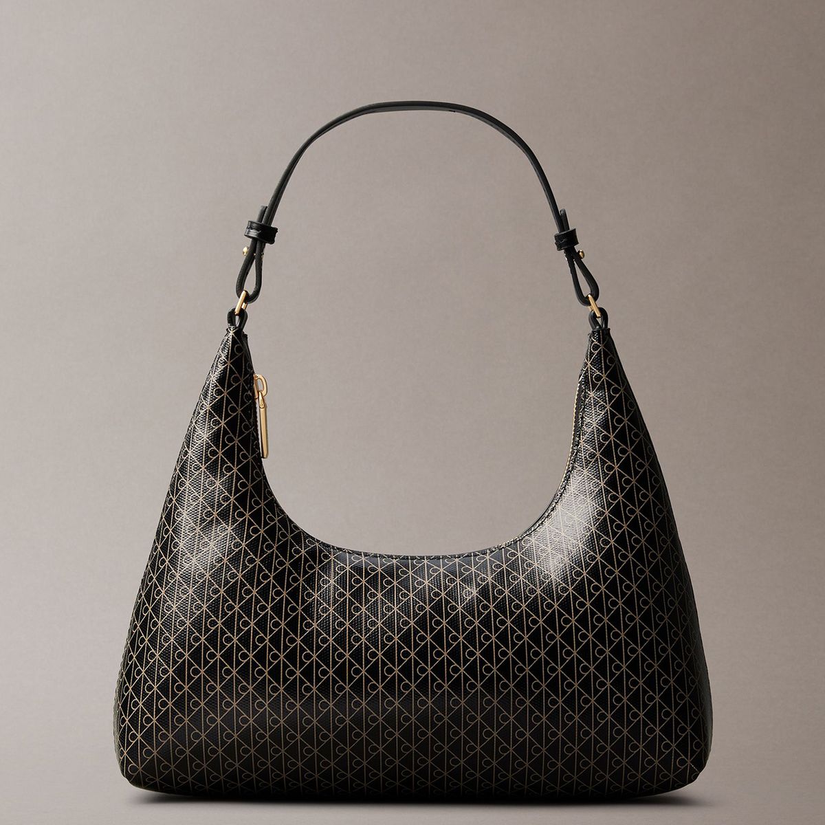 CALVIN KLEIN - Cartera De Hombro Con Estampado De Monograma Negro Calvin Klein