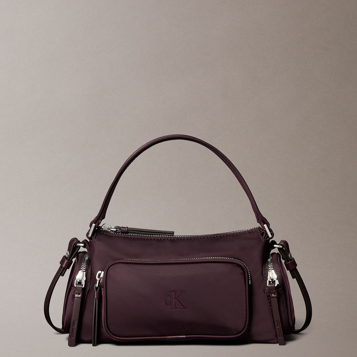 CALVIN KLEIN - Cartera Pocket Nylon Café Calvin Klein