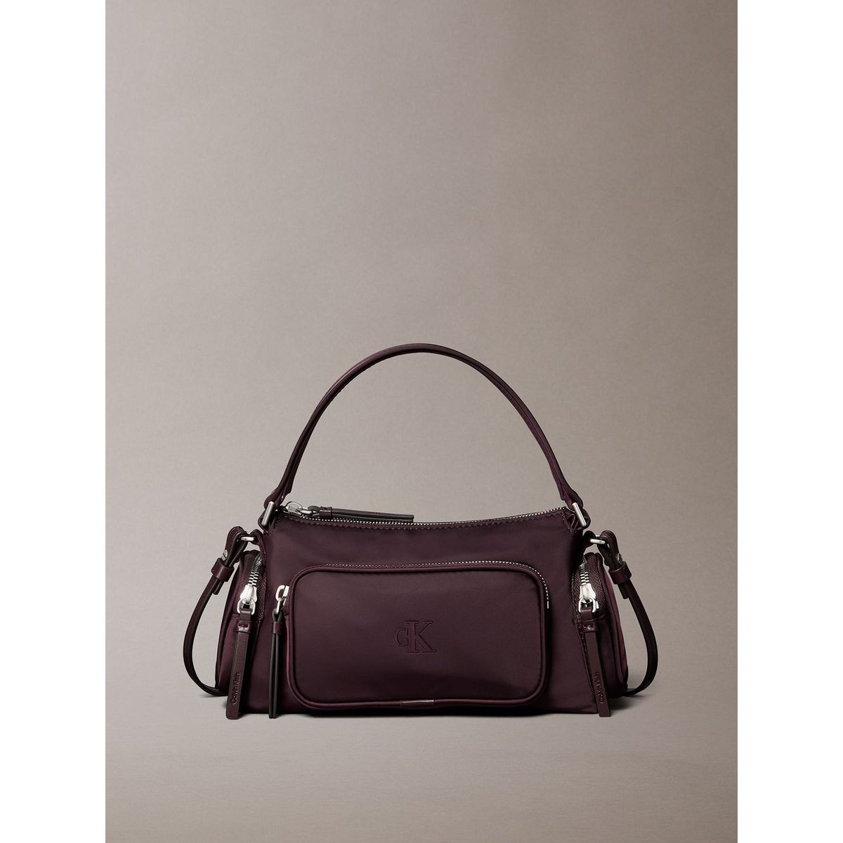 CALVIN KLEIN - Cartera Pocket Nylon Café Calvin Klein