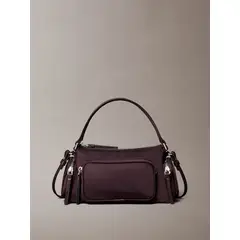 CALVIN KLEIN - Cartera Pocket Nylon Café