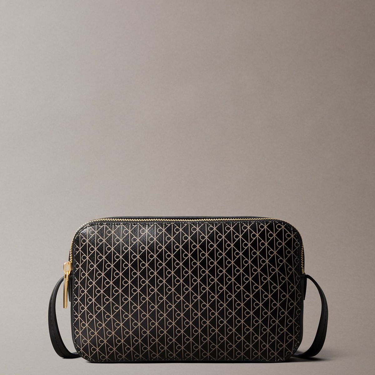 CALVIN KLEIN - Bandolera Con Estampado De Monograma Negro Calvin Klein