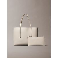 Cartera Tote Foil Logo Beige