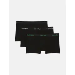CALVIN KLEIN - Pack De 3 Bóxers Low Rise Trunk Cotton Strech Negro