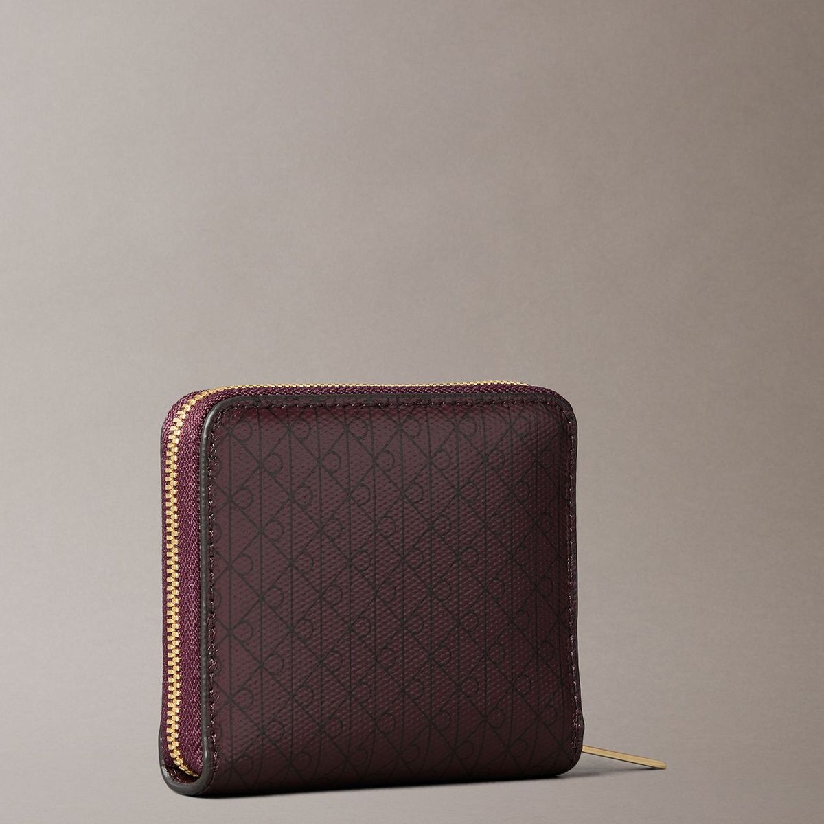 CALVIN KLEIN - Billetera con Estampado de Monograma Café Calvin Klein