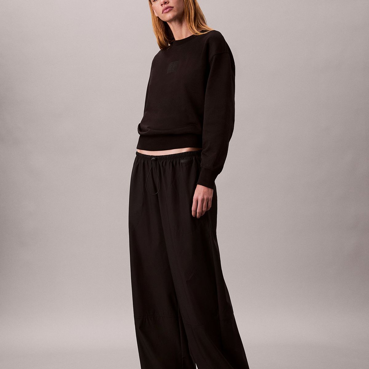 CALVIN KLEIN - Polerón De Felpa Negro Calvin Klein