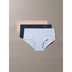 CALVIN KLEIN - Pack De 3 Calzones Hipster Invisible Multicolor
