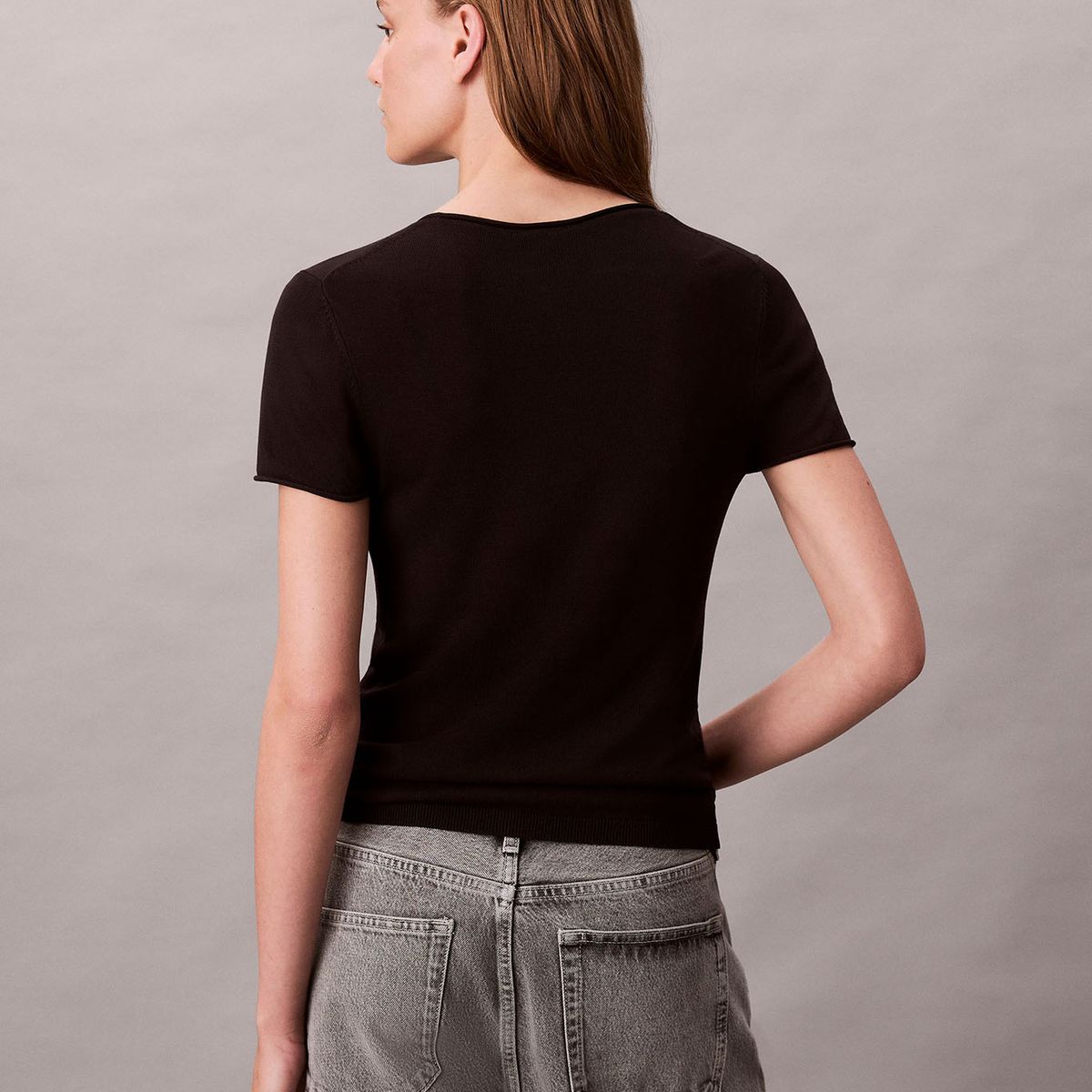 CALVIN KLEIN - Blusa De Viscosa Negro Calvin Klein