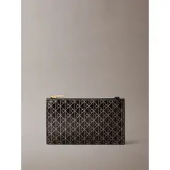 CALVIN KLEIN - Tarjetero con Estampado de Monograma CK Negro