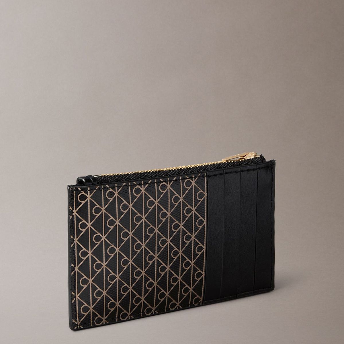 CALVIN KLEIN - Tarjetero con Estampado de Monograma CK Negro Calvin Klein