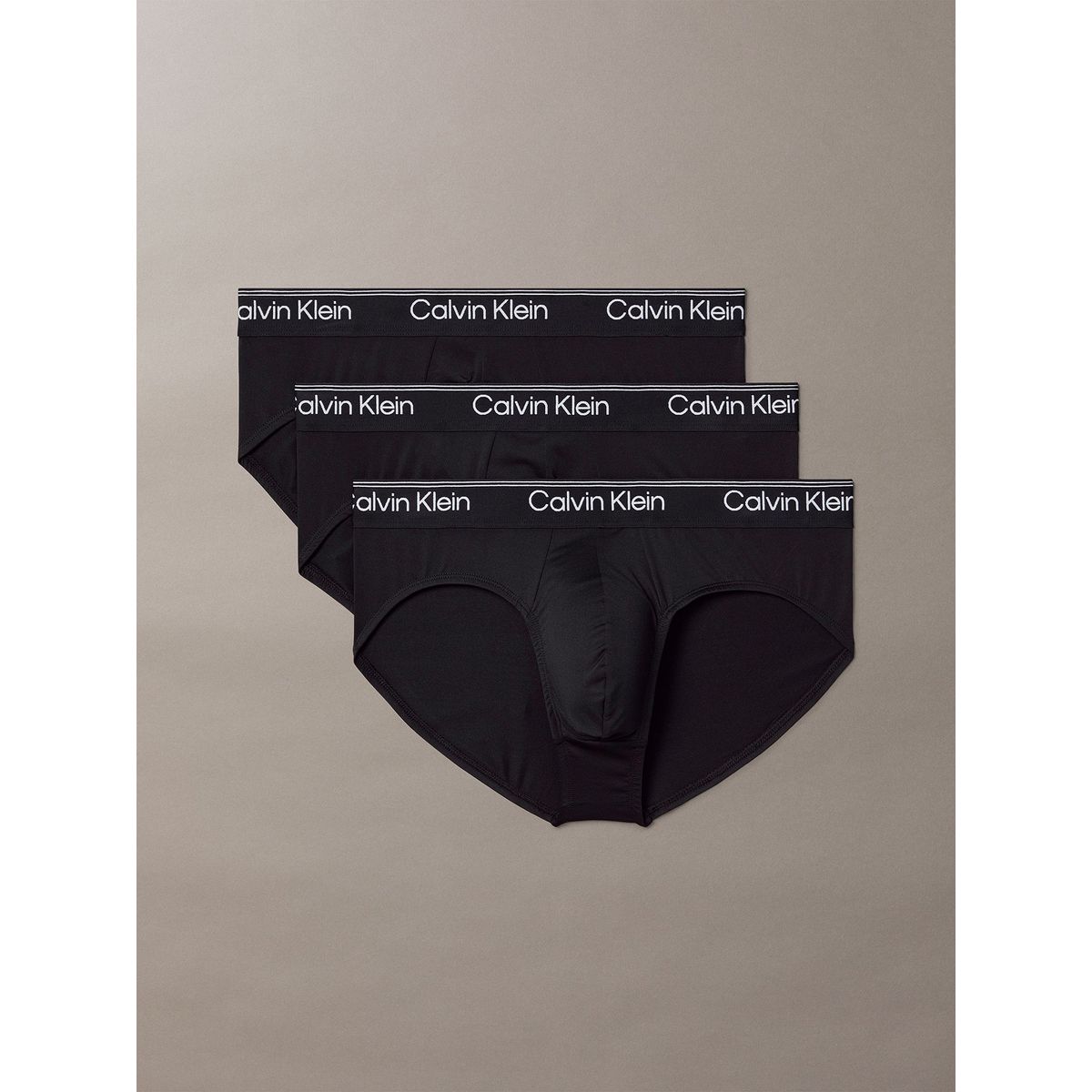 CALVIN KLEIN - Pack De 3 Slips Microfibre Stretch Negro Calvin Klein