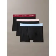 CALVIN KLEIN - Pack De 3 Bóxers Trunk Icon Cotton Stretch Negro