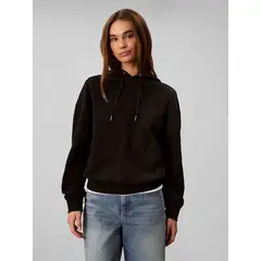 CALVIN KLEIN - Polerón Con Gorro Y Logo Bordado Negro