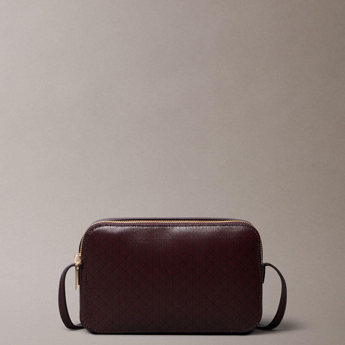 CALVIN KLEIN - Bandolera Con Estampado De Monograma Café Calvin Klein