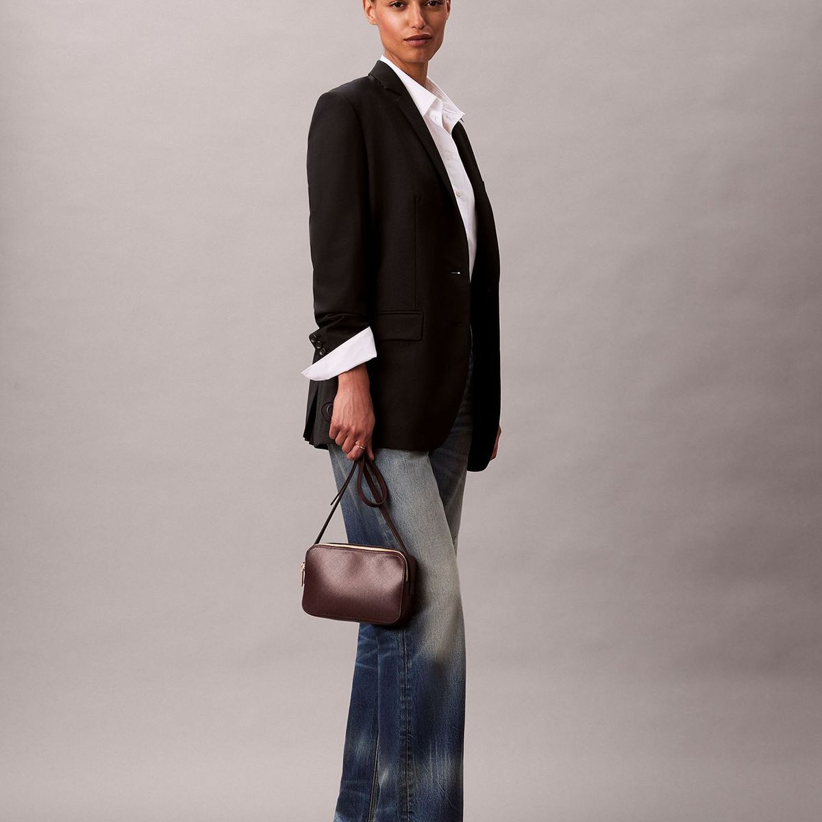 CALVIN KLEIN - Bandolera Con Estampado De Monograma Café Calvin Klein