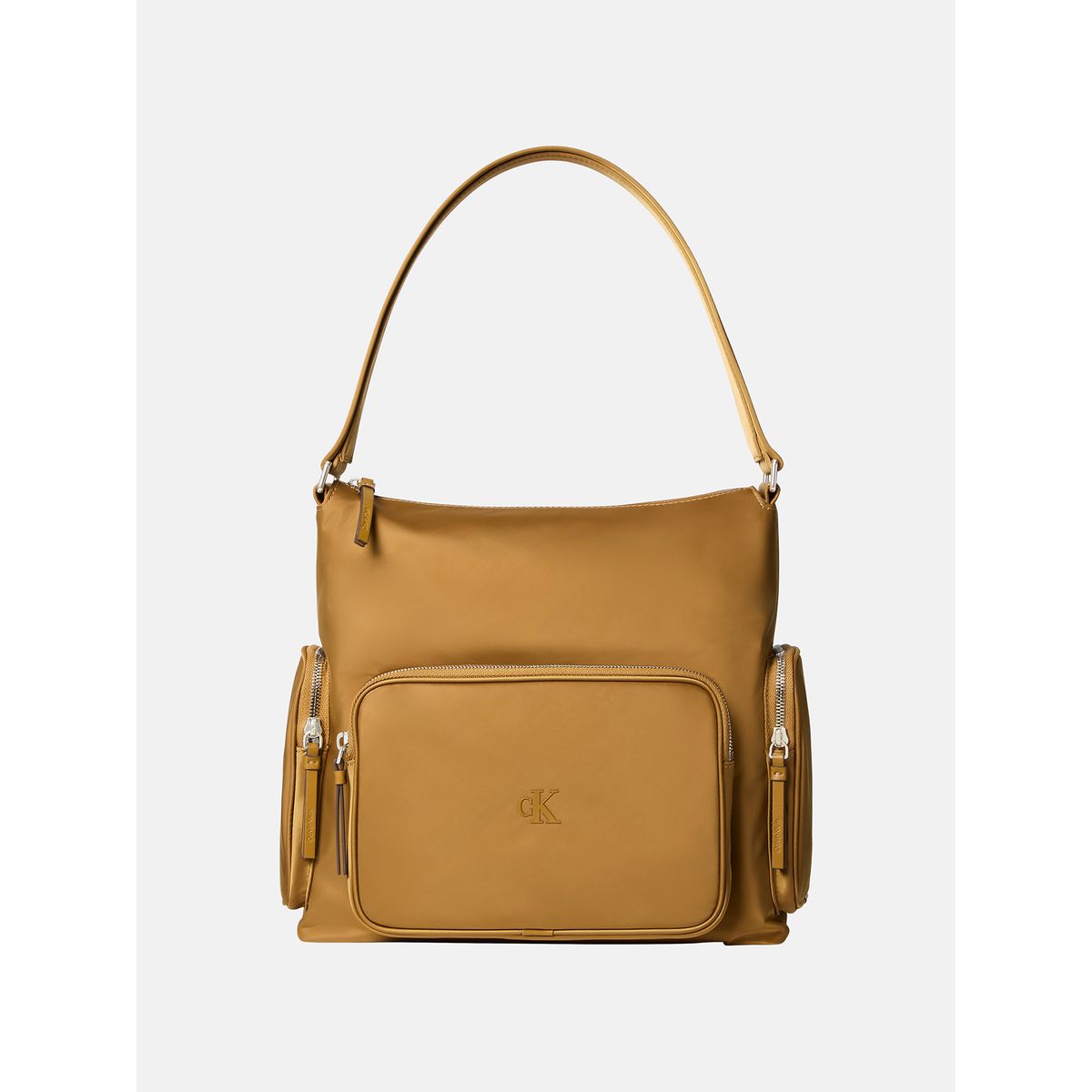 CALVIN KLEIN - Cartera De Mano De Nailon De Satén Suave Dorado Calvin Klein