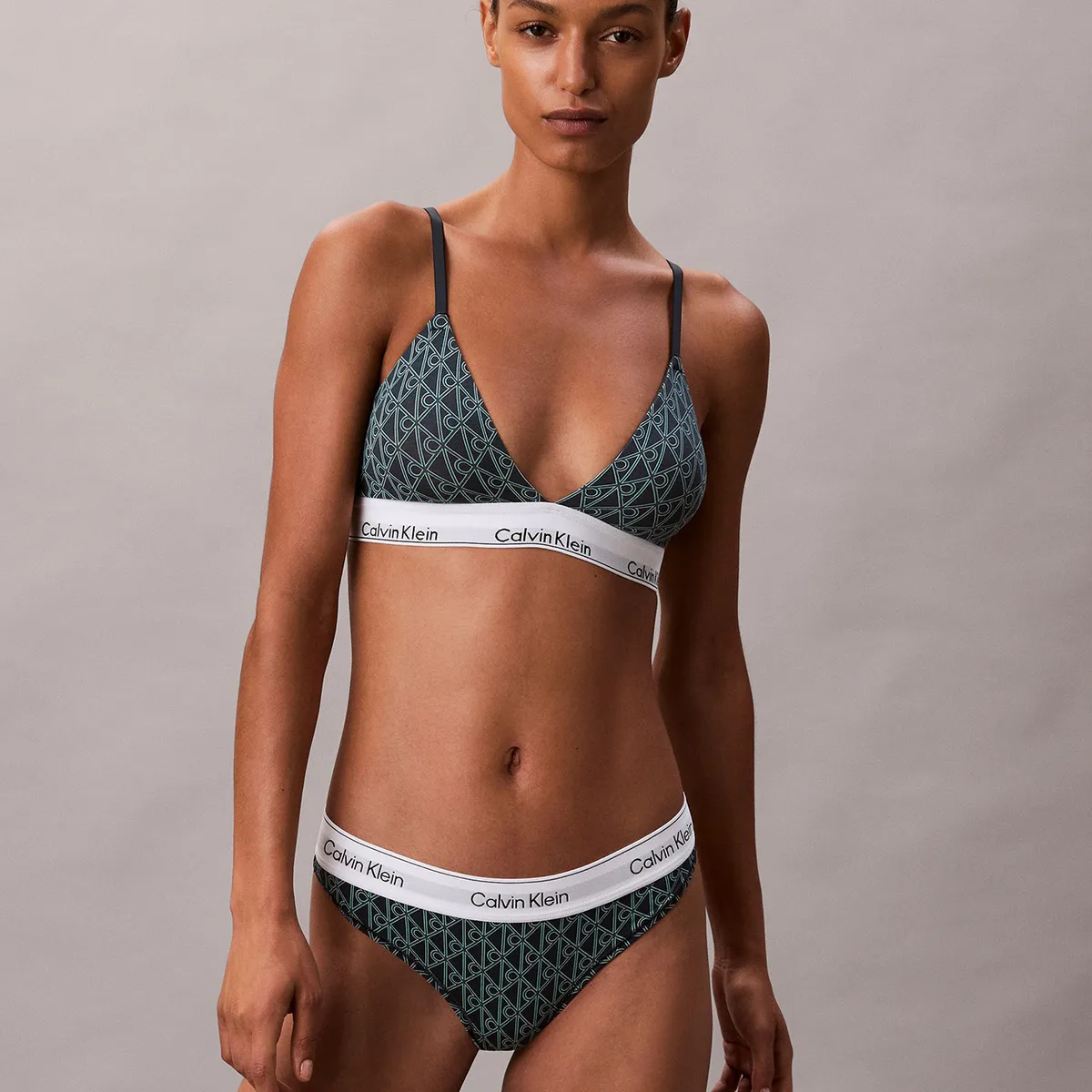 CALVIN KLEIN - Colaless Icon Cotton Modal Verde Calvin Klein