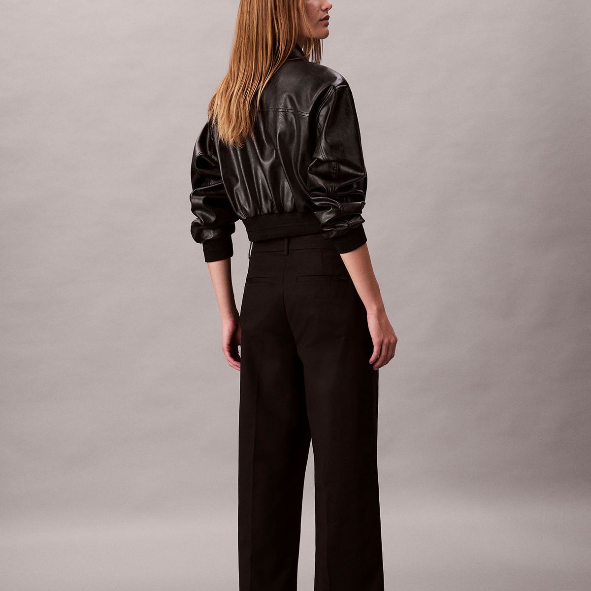 CALVIN KLEIN - Pantalones Chino De Pierna Ancha Negro Calvin Klein