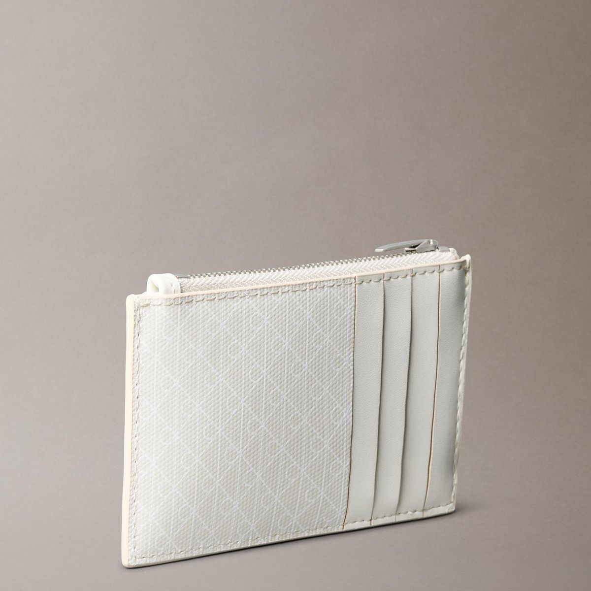 CALVIN KLEIN - Tarjetero con Estampado de Monograma CK Blanco Calvin Klein