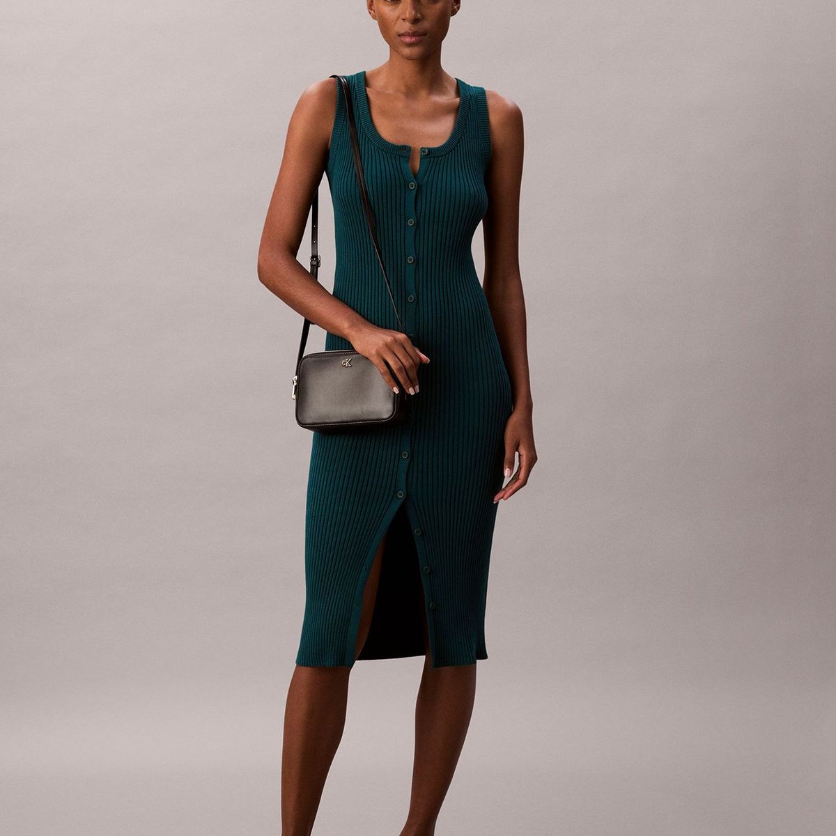 CALVIN KLEIN - Bandolera Con Herraje Con Logo Monograma Negro Calvin Klein